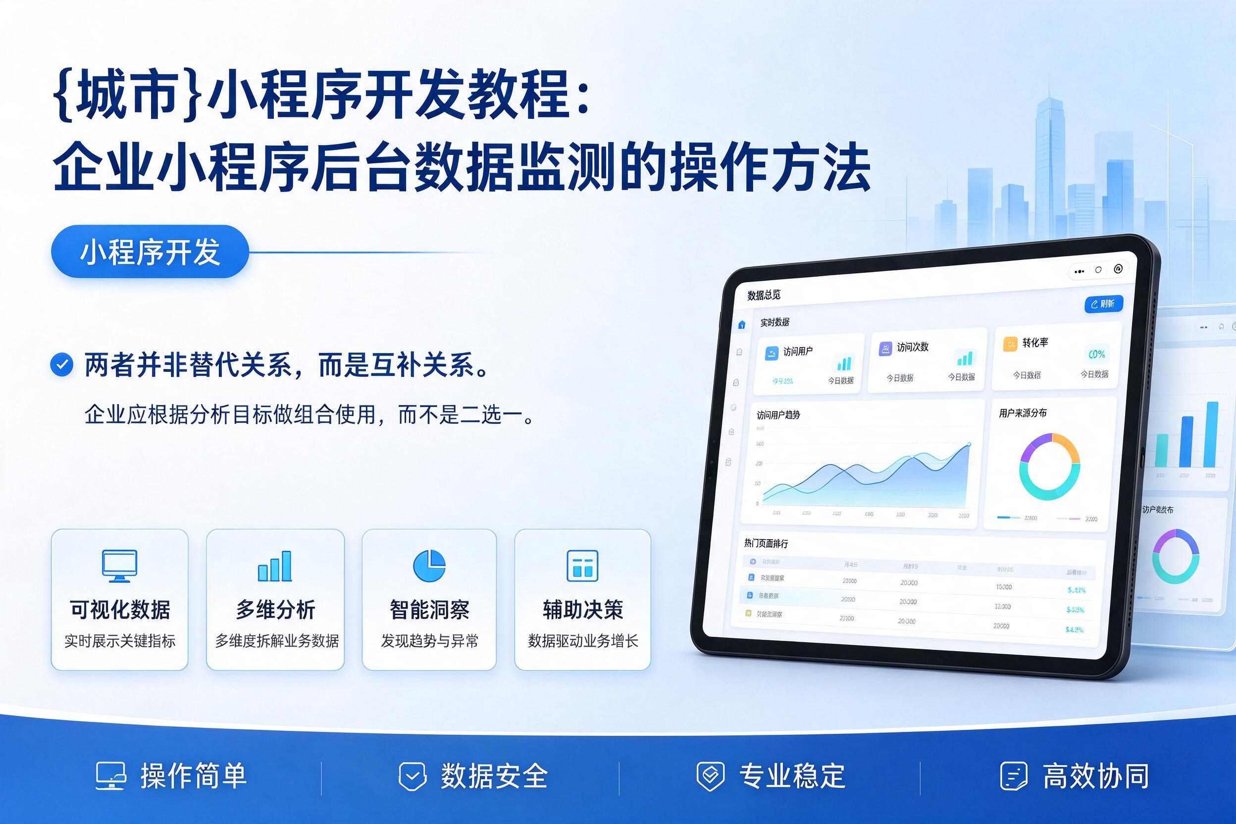 饶阳小程序开发教程:企业小程序后台数据监测的操作方法
